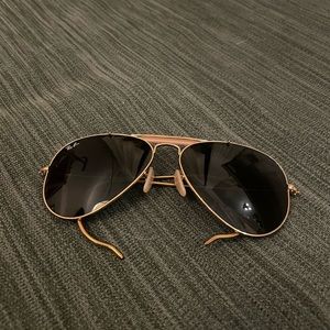 Ray-Ban Outdoorsman Sunglasses in Polished Gold with Green Lenses